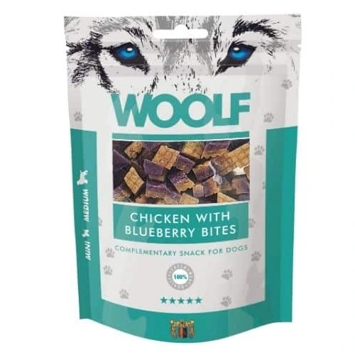 Woolf Hundesnack Kylling med Blåbær Bites